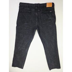 Faherty Size 40X30 Mens Straight Black Denim 5 Pocket Logo Tag Jeans
